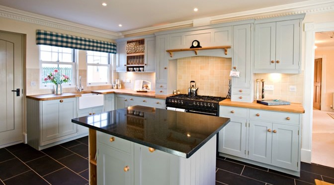 kitchen with built in cupboards and worktops